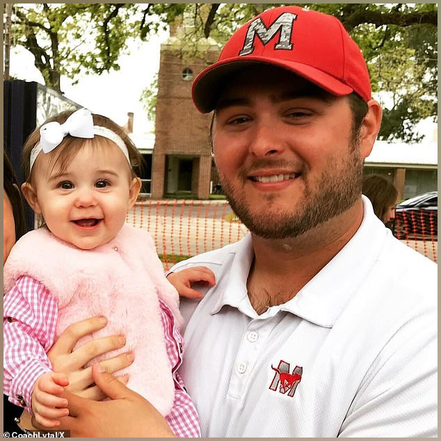 Wade Lytal is pictured with a young Kellyanne, who was eight-years-old when she passed